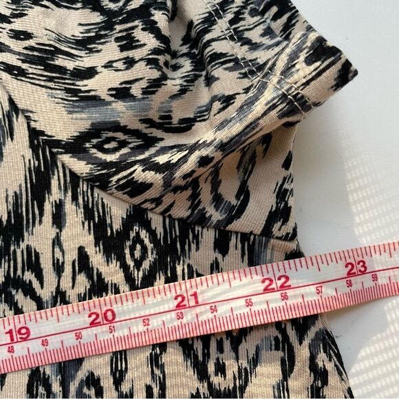 RACHEL ZOE Cream Aztec Print stretch Slip On Shift Dress short sleeve sz 2X - Picture 8 of 8